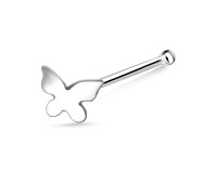 Big Butterfly Silver Bone Nose Stud NSKD-130F